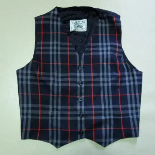 [BUNJANG] Burberry Blue Nova Check Vest / 버버리/조끼 블루노바체크 여성/정장조끼/베스트/7226
