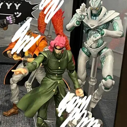 [BUNJANG] JoJo's Bizarre Adventure Part 3 Kakyoin & Star Platinum Super Action Statue Figure / 죠죠 3부 초상가동 카쿄인 & 그린