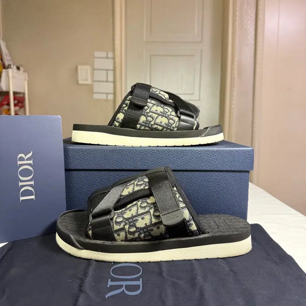[BUNJANG] Dior Oblique Jacquard Alpha Sandal Slipper Size 40 (Discontinued) / { 40 / 풀구성 / 단종 } 디올 오블리크 자카드 알파 샌들 슬리퍼