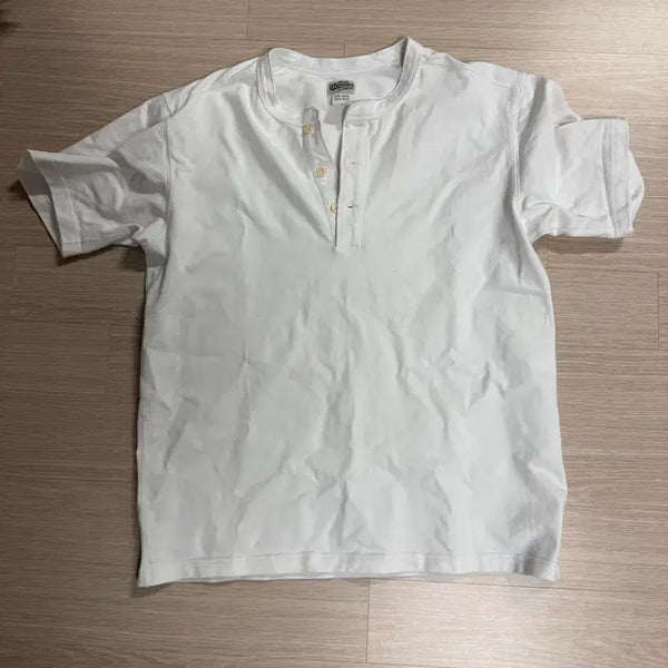 [BUNJANG] Bronson Henry Neck Short Sleeve T-Shirt L White / 브론슨 헨리넥 반팔티 L 화이트