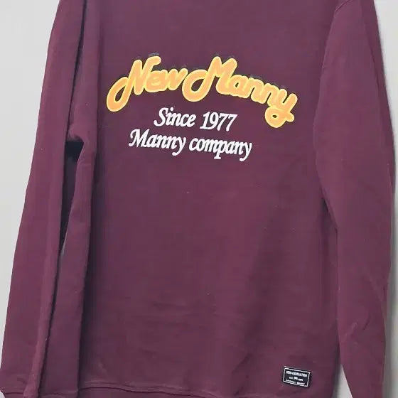 [BUNJANG] Manny Company Sweatshirt Burgundy / 맨니 컴퍼니 맨투맨 버건디