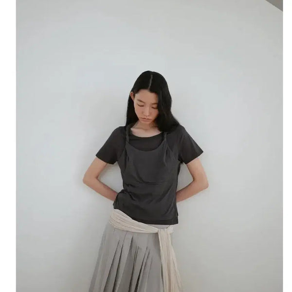 [BUNJANG] Lowtide Layered T-shirt / 로우타이드 레이어드 티셔츠