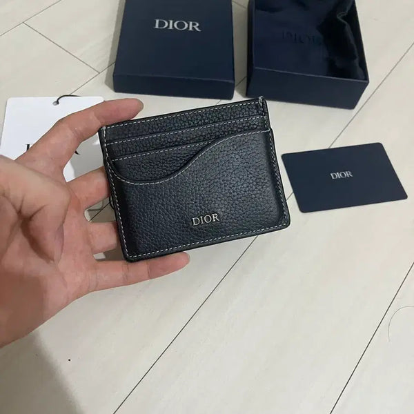 [BUNJANG] Dior Saddle Cardholder Black Grain / 디올 새들 카드지갑 블랙 그레인