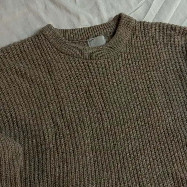 [BUNJANG] ASSP Alpaca Knit Beige L / 애습 알파카 니트 베이지 L