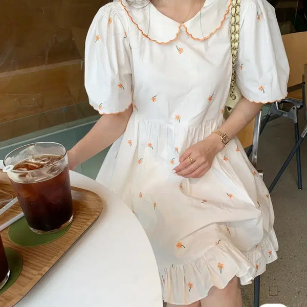 [BUNJANG] Bicini Mandarin Blossom Dress (Mini) / 바이씨니 귤꽃원피스(미니) 66까지가능