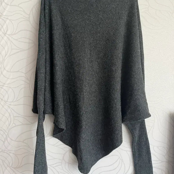 [BUNJANG] Grey Batwing Knit (New) / 그레이 가오리핏 니트 (새상품)