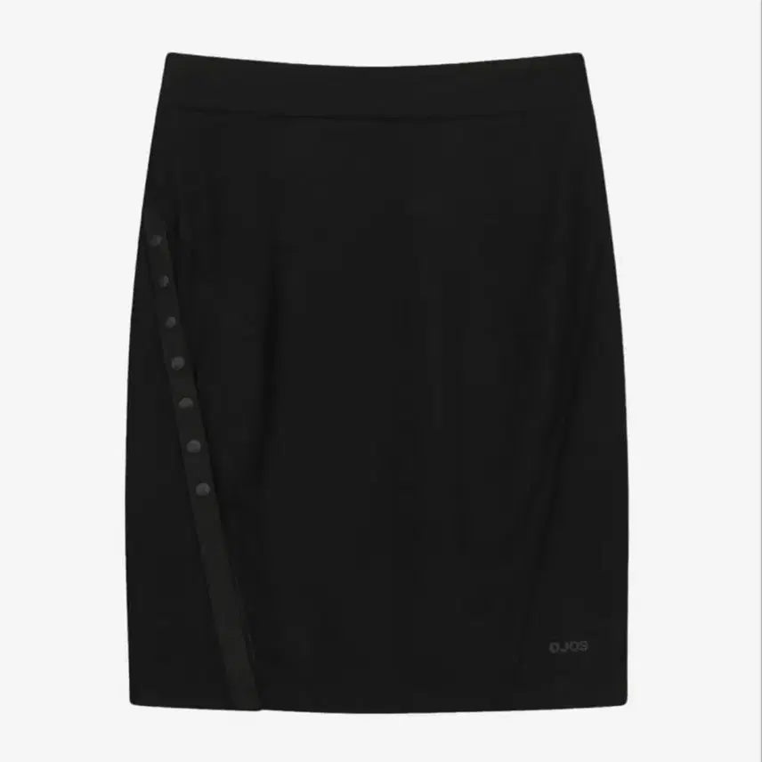 [BUNJANG] OHOS Button Slit Midi Skirt Black Size 2 / 오호스 버튼 슬릿 미디스커트 블랙 2사이즈