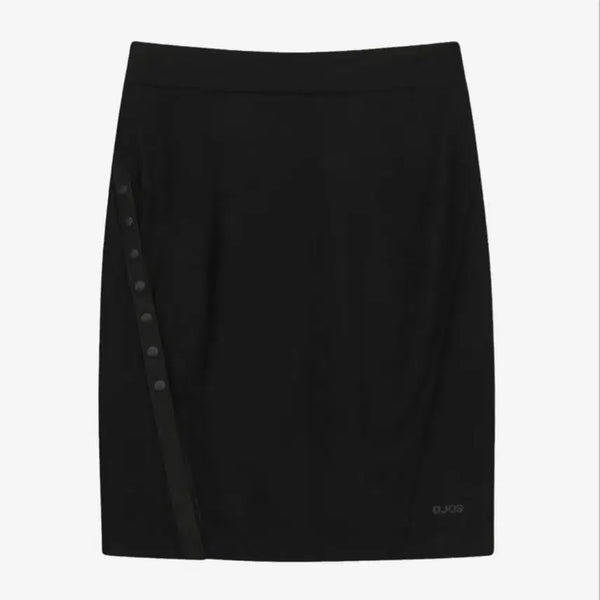 [BUNJANG] OHOS Button Slit Midi Skirt Black Size 2 / 오호스 버튼 슬릿 미디스커트 블랙 2사이즈