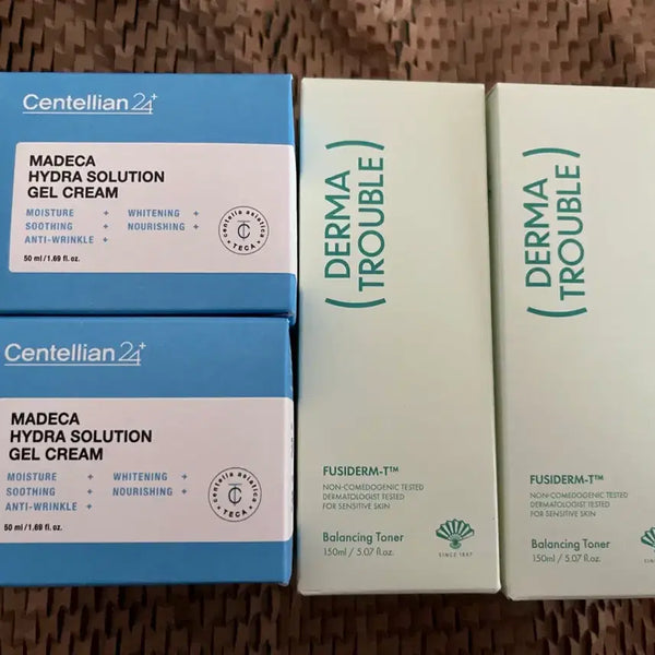 [BUNJANG] Dongkook Pharmaceutical Madeca Hydrating Cream & Whoodain Toner Set / 마데카 수분크림 + 후시다인 토너