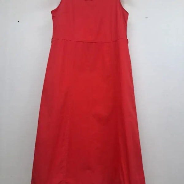 [BUNJANG] Red Cotton Long Dress Size 55 / 레드 면 원핏55