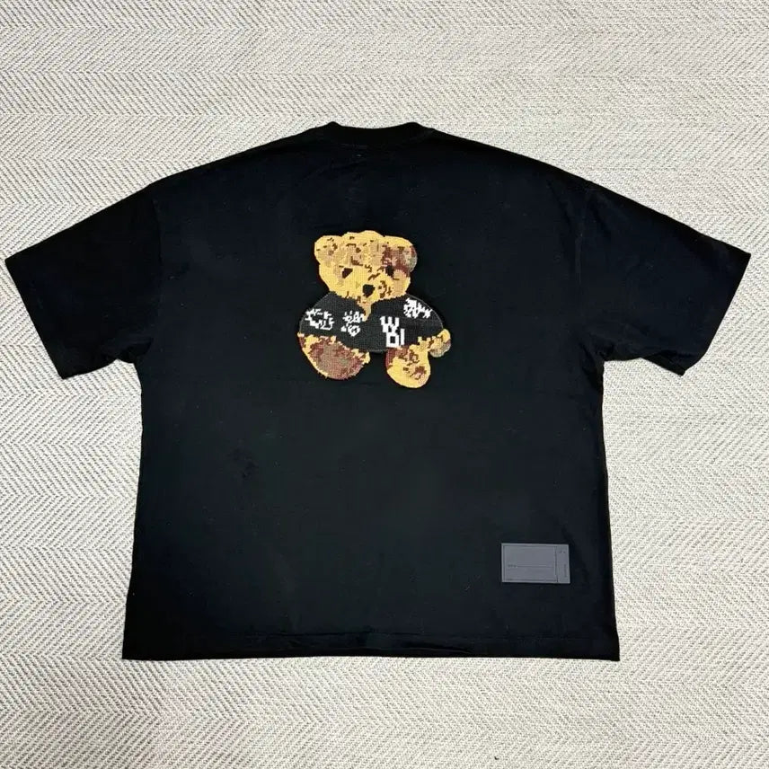 [BUNJANG] WELDON Terry Bear T-Shirt / 웰던 블랙 태리베어티셔츠