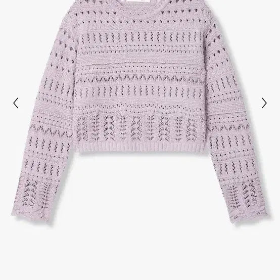 [BUNJANG] J.Z.Z Cropped Sheer Knit Pullover / 정소민 착용 지컷 스카시 크롭 니트 풀오버 시스루 니트