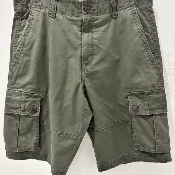 [BUNJANG] Goodiellow Men's Cargo Shorts Khaki Cotton Size 34 New / Goodiellow 남자34 카고반바지 카키 면반바지 새상품