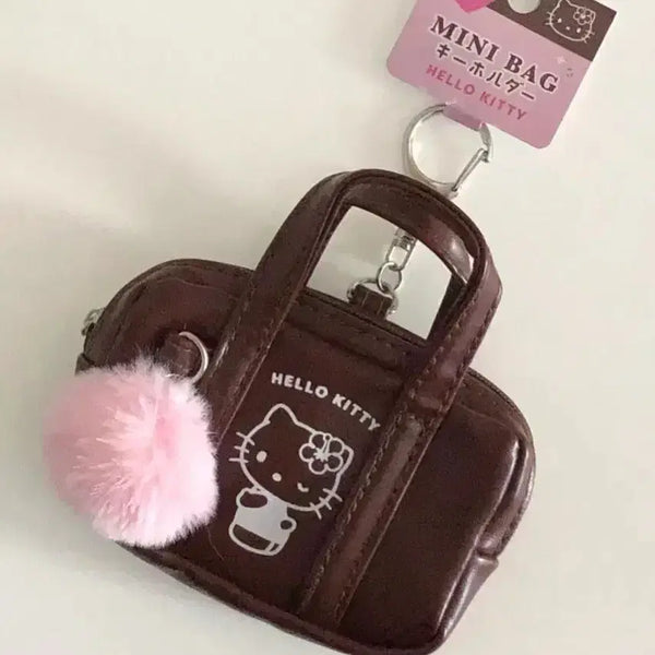[BUNJANG] Sanrio Hello Kitty Gyaru Mini School Bag Pouch Keyring / 키티 갸루 미니 스쿨백 파우치 키링  일본정품 미니어쳐 키링