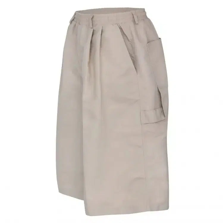 [BUNJANG] MJD x Coin Seoul Two-Tuck Lina Nylon Wide Carpenter Bermuda Pants Beige / MJD x 코인 서울 투 턱 리나일론 와이드 카펜터 버뮤다 팬츠 베이지