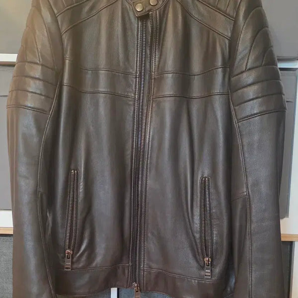 [BUNJANG] Hugo Boss Brown Leather Jacket / 휴고보스 브라운 가죽 자켓 팝니다