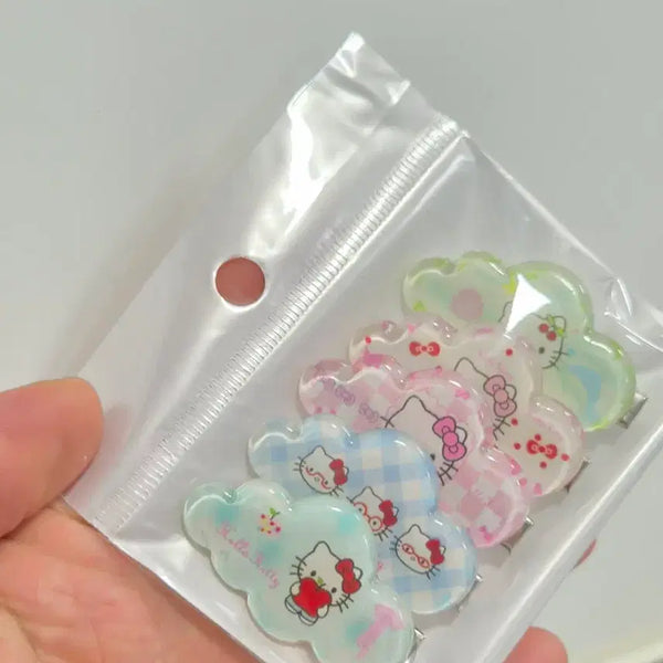 [BUNJANG] Hello Kitty Cloud Hairpin Set (5 Pieces) / 신상 구름 헬로키티 헤어핀 5개 세트