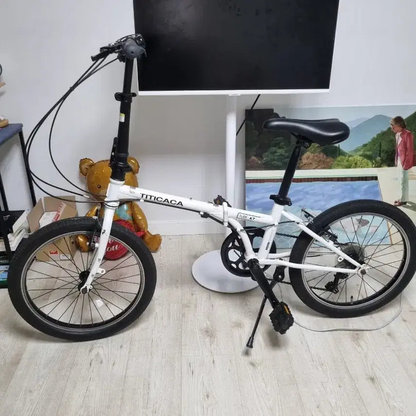 [BUNJANG] Titicaca Folding Mini velo Bicycle / 바로 운행 가능한 티티카카 접이식 미니벨로 팝니다 ^^