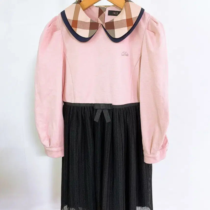 [BUNJANG] Daks Junior Check Frill Long-Sleeve Dress (Size 130/9Y) / 몽빈티지(주니어130(9Y)닥스주니어체크프릴긴팔원피스