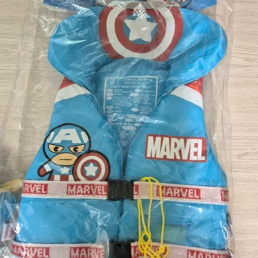 [BUNJANG] Marvel Captain America Buoyancy Vest Set (2 pcs) / 어린이 구명조끼 2개일괄