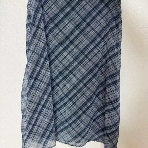 [BUNJANG] Check Pattern Chiffon Skirt (Size S) / (반값택배 포함)체크무늬 쉬폰 스커트 s
