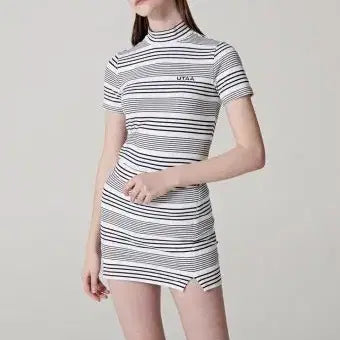 [BUNJANG] UTAA Golf Women's Stripe Pattern Golf Wear Setup / 유타골프 셋업 정품