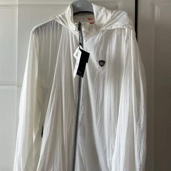 [BUNJANG] Wilson White Windbreaker Jacket (Unused New Product) / 윌슨 바람막이 자켓 화이트(미사용 새제품)