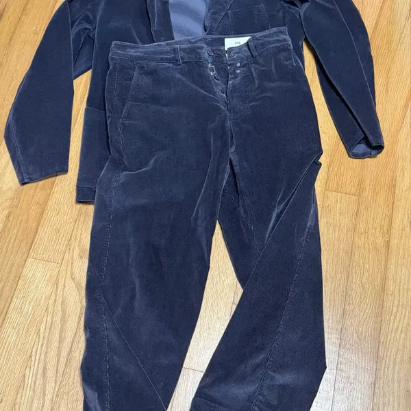 [BUNJANG] E.R.Z.Z. Go Corduroy Navy Set-Up Jacket & Pants / [1사이즈]이얼즈어고 코듀로이 네이비 셋업 팝니다