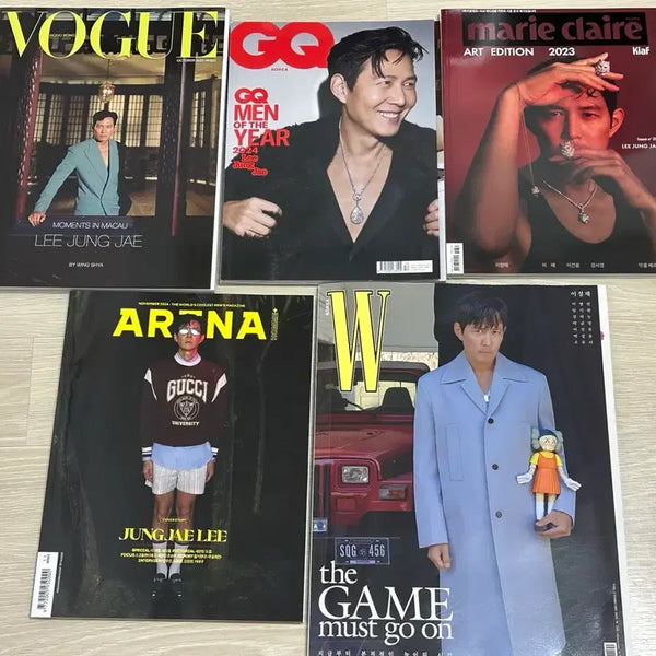 [BUNJANG] Lee Jung Jae Magazine Photobook Bundle Set / 이정재 화보 잡지 일괄