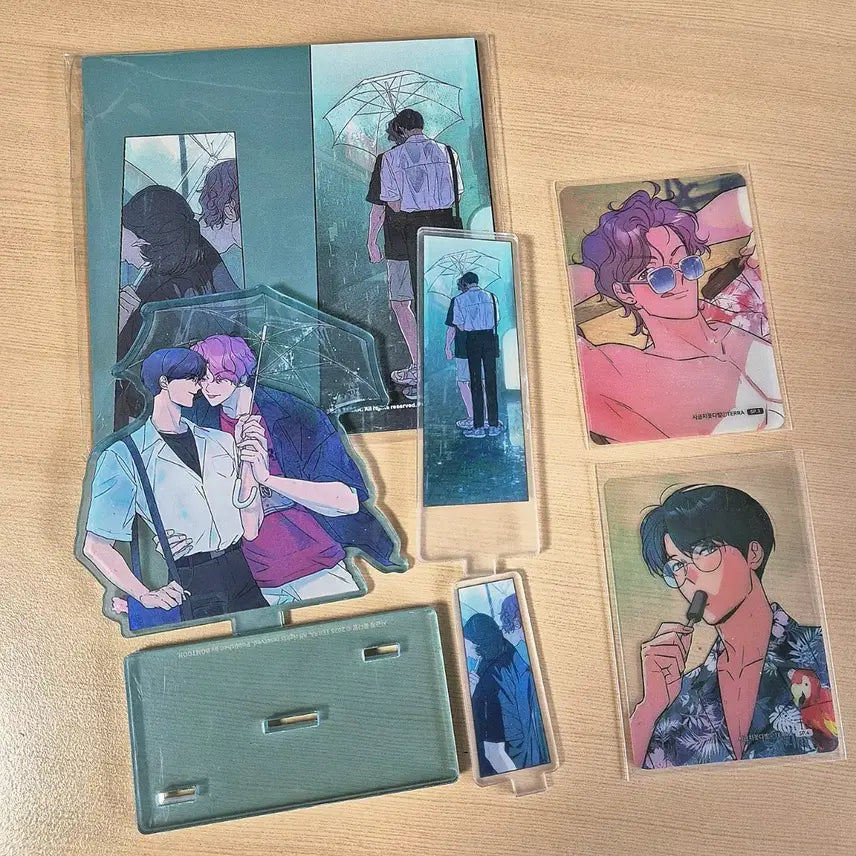 [BUNJANG] Sun Eui-ho Spinach Bouquet Clear Card & Acrylic Stand Set / 시금치꽃다발 선의철호 클리어카드+아크릴스탠드