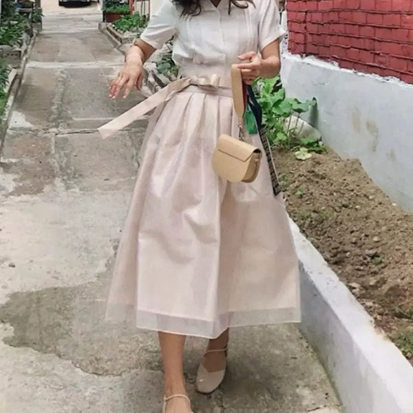 [BUNJANG] Danha Hanbok Pleated Skirt / 생활한복 단하한복 갈래치마