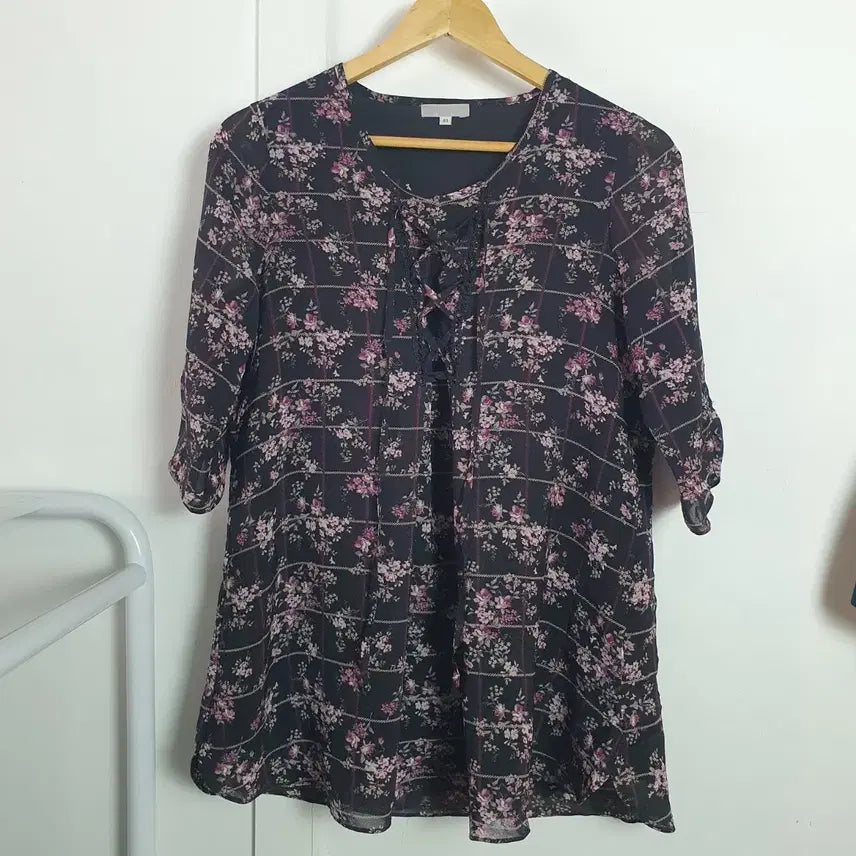 [BUNJANG] Mori Flower Corset Blouse / 모리 플라워 코르셋 블라우스 하구미