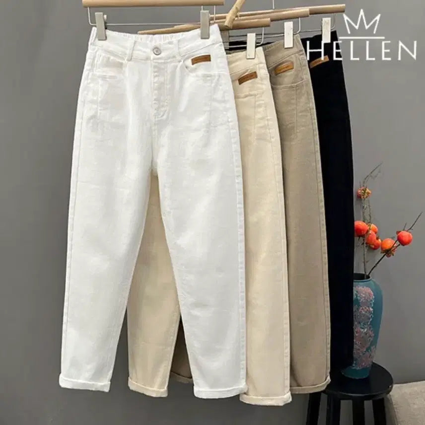 [BUNJANG] HELLEN Women's Denim Pants Ivory / HELLEN 여성 데님 팬츠 아이보리