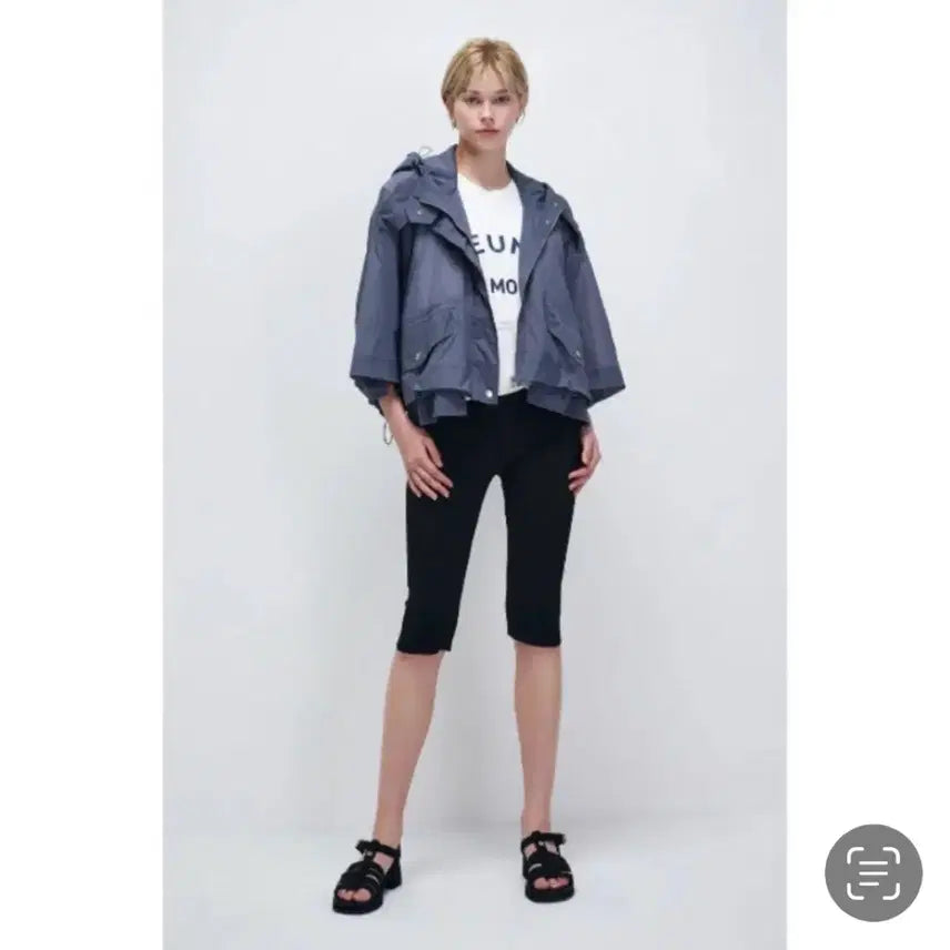 [BUNJANG] System Melange Blue Windbreaker Jumper / 한섬 system 시스템 점퍼 바람막이 (sjsj 오즈세컨)