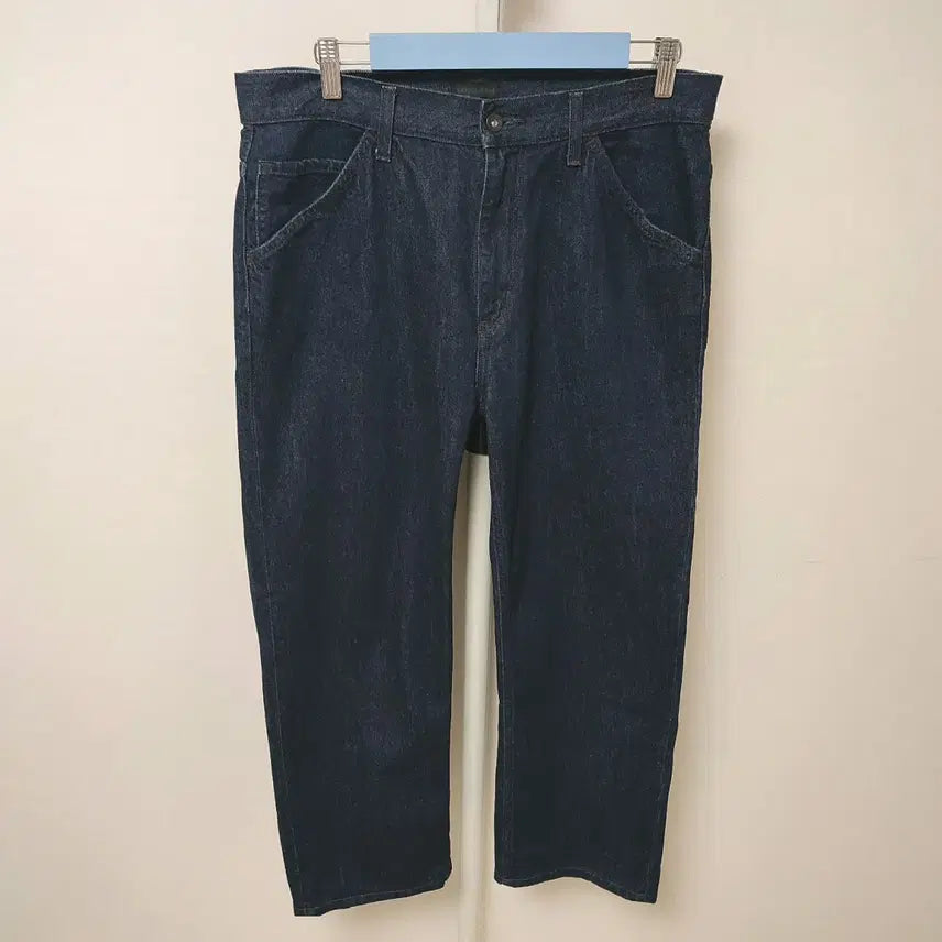 [BUNJANG] Uniqlo Men's 9-Part Wide Leg Jeans / [33] 유니클로 남성 9부 와이드 청바지 새옷 수준 데님팬츠