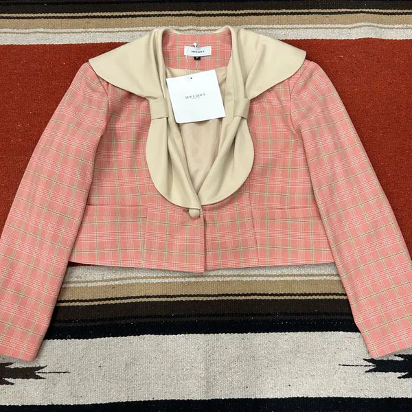 [BUNJANG] DewyDewy Check Crop Jacket / 듀이듀이 체크 크롭자켓