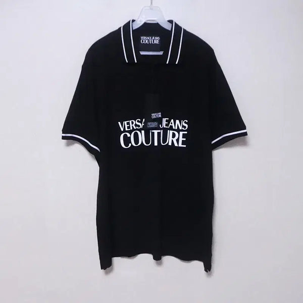 [BUNJANG] Versace Couture Men's Oversized Fit Cotton Short Sleeve Polo T-Shirt Black / [새상품]베르사체 꾸뛰르 남성100 오버핏 반팔 카라 티셔츠(4)