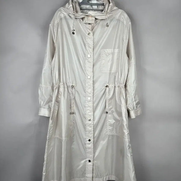 [BUNJANG] DIEGO M Women's Lightweight Hooded Long Jacket Pearl / DIEGO M 디에고엠 여성 경량 바람막이 후드 롱 자켓 이태리 명품
