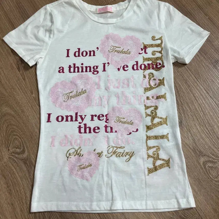 [BUNJANG] Tropicalara Tropicalara Short Sleeve T-Shirt Lovely Vintage Gyaru Himegyaru / 오늘 처분) 트랄라라 트랄랄라 반팔 티 러블리 빈티지 갸루 히메갸루