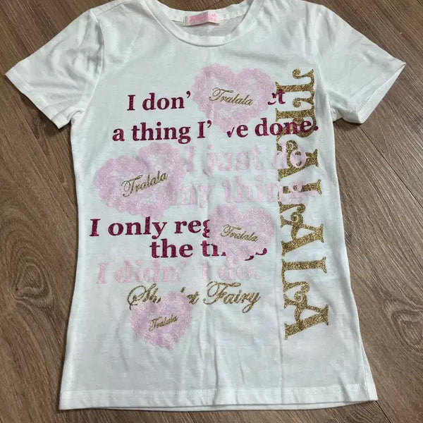 [BUNJANG] Tropicalara Tropicalara Short Sleeve T-Shirt Lovely Vintage Gyaru Himegyaru / 오늘 처분) 트랄라라 트랄랄라 반팔 티 러블리 빈티지 갸루 히메갸루