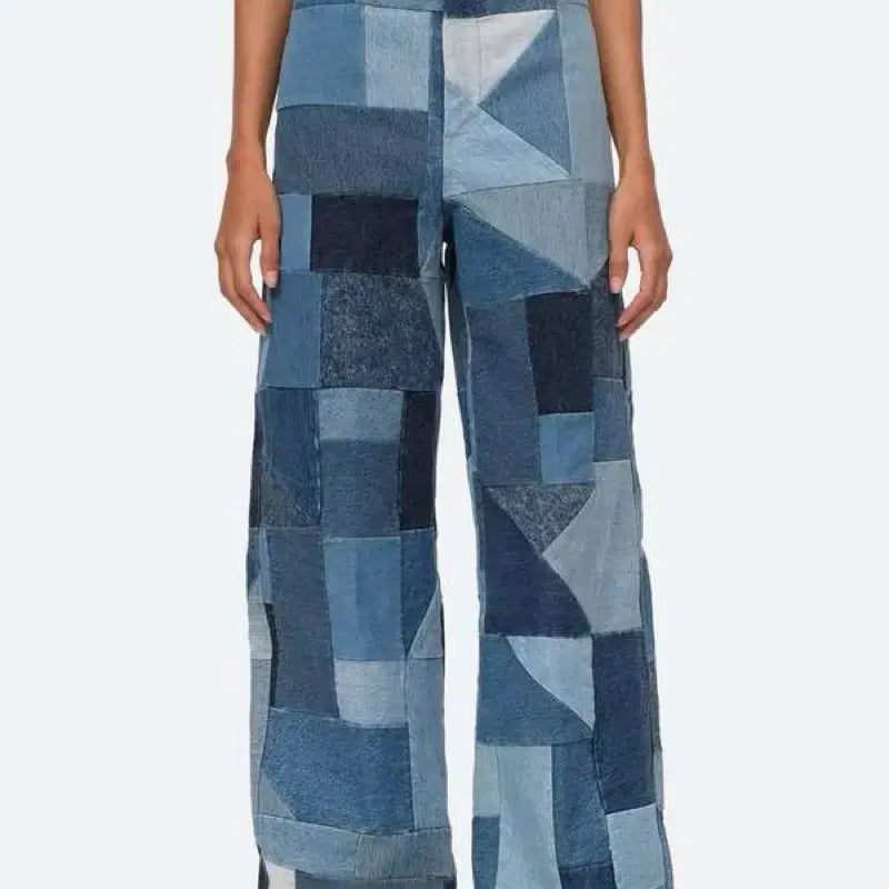[BUNJANG] Sea NY Diego Patchwork Wide Leg Denim Pants / 씨뉴욕 Sea NY 디에고 패치워크 데님 팬츠 4
