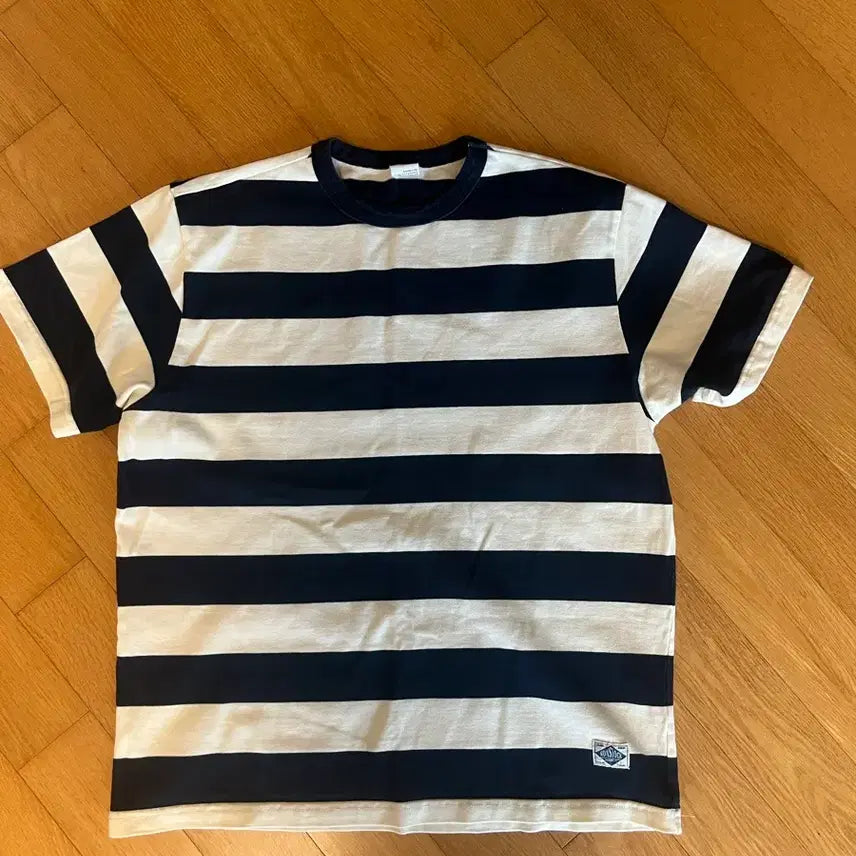 [BUNJANG] Nonstock Striped Short Sleeve T-Shirt Navy XL / 논스탁 스트라이프 반팔 네이비 xl