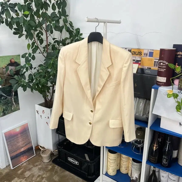 [BUNJANG] Burberry Single Gold Button Blazer 40R / 버버리 싱글 금장 블레이져 40R