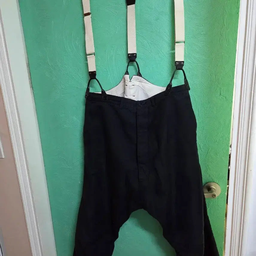 [BUNJANG] Garment Reproduction Suspender Pants Black / 가먼트 리프로덕션 서스펜더 팬츠