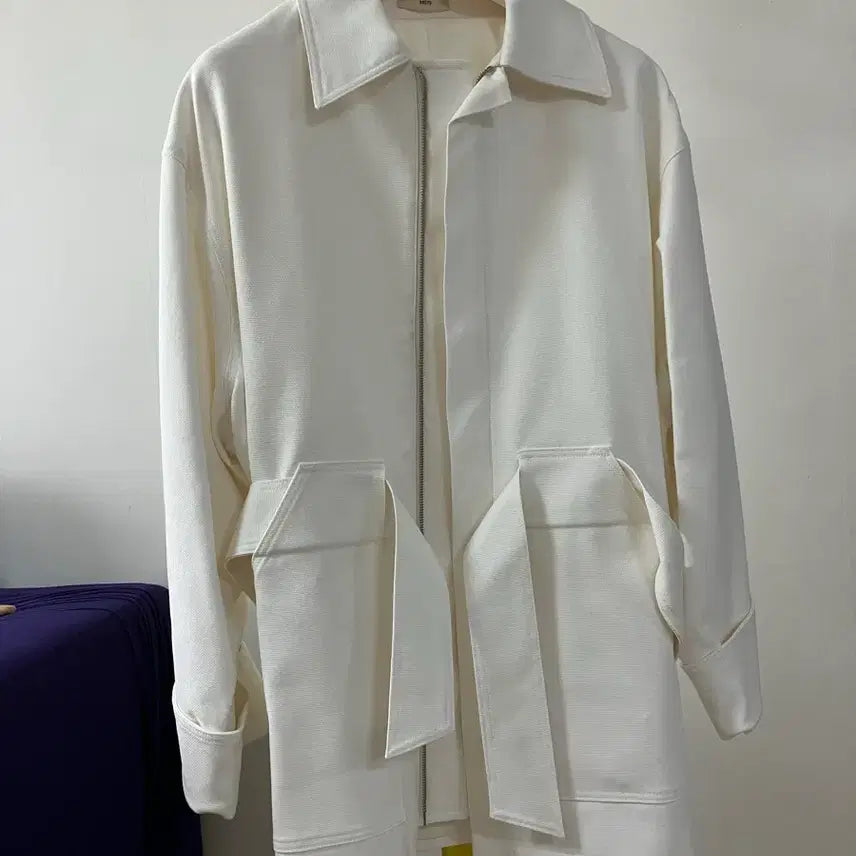 [BUNJANG] RECTO White Cotton Jacket L / RECTO 렉토 화이트 코튼 자켓 L