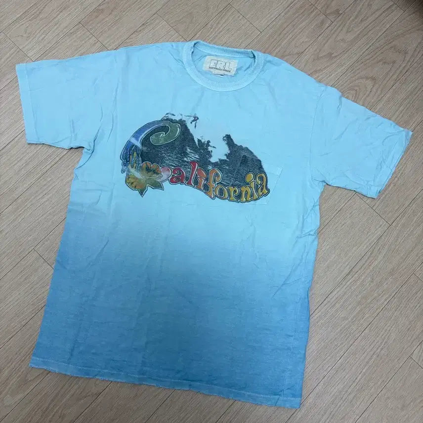 [BUNJANG] ERL California Gradient Short Sleeve T-Shirt / [L] ERL 이알엘 캘리포니아 그라데이션 반팔 티셔츠