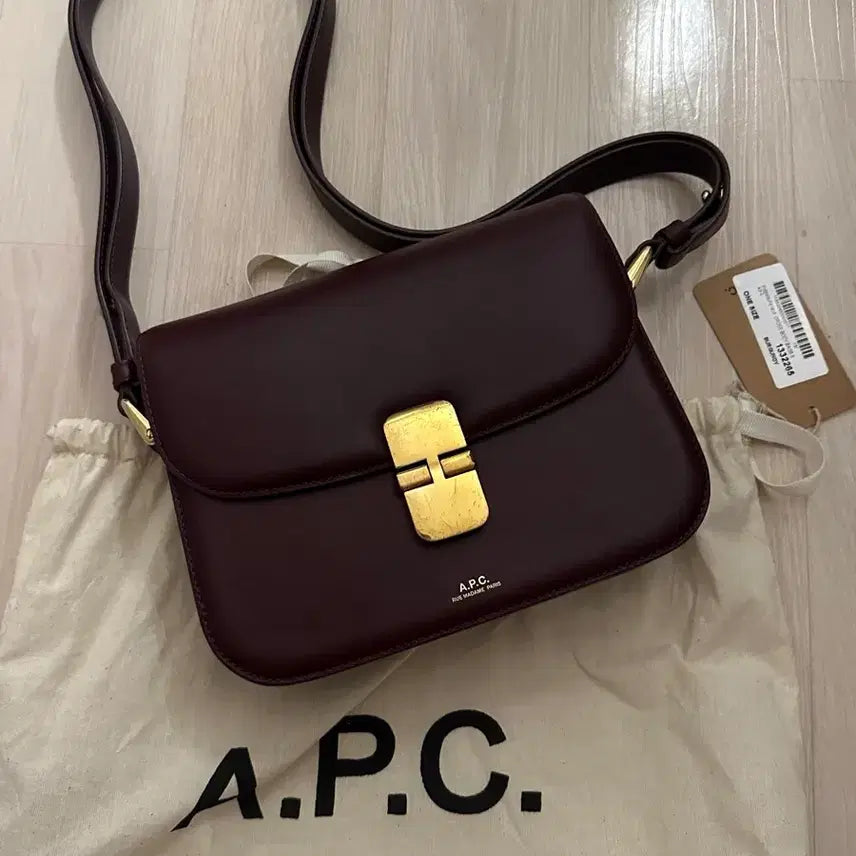 [BUNJANG] A.P.C. Grace Small Burgundy Leather Shoulder Bag / A.P.C. Grace Small 버건디 / 국내 구매 / 더스트백 포함