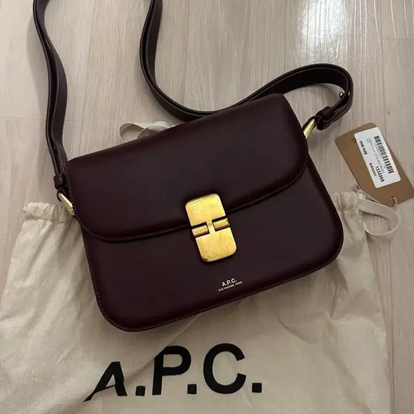 [BUNJANG] A.P.C. Grace Small Burgundy Leather Shoulder Bag / A.P.C. Grace Small 버건디 / 국내 구매 / 더스트백 포함
