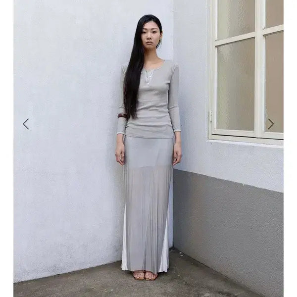 [BUNJANG] Personal Language Drop Skirt II / 퍼스널랭귀지 드롭 스커트 II 택달린 상품