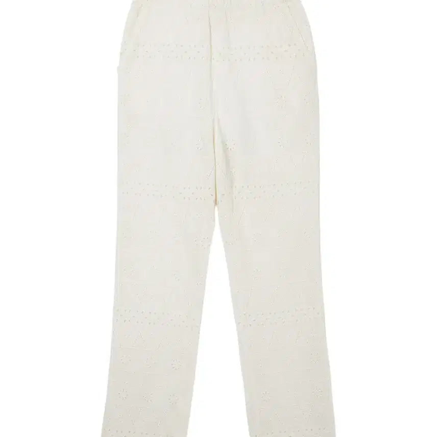 [BUNJANG] Women's Lace Punching Banding Pants / 여성S/ 레이스 펀칭 밴딩팬츠